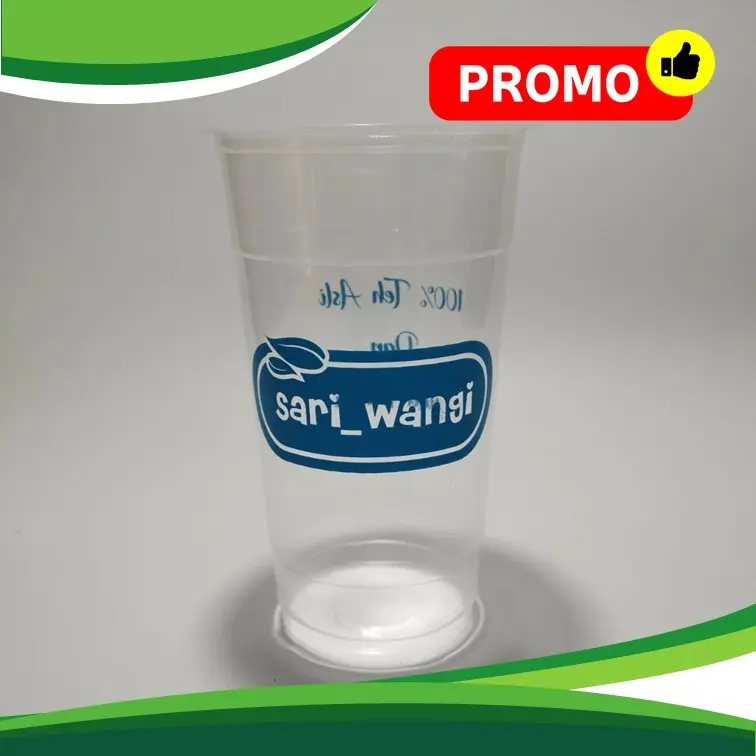 Sablon gelas cup datar 22oz Tebal 10 gram merk starindo 250pcs