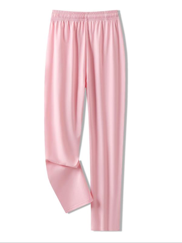 Women's Solid Color Sports Joggers, Casual Comfy Breathable Straight Leg Pants for Yoga Gym Workout Running, Ladies Sportswear for All Seasons 6