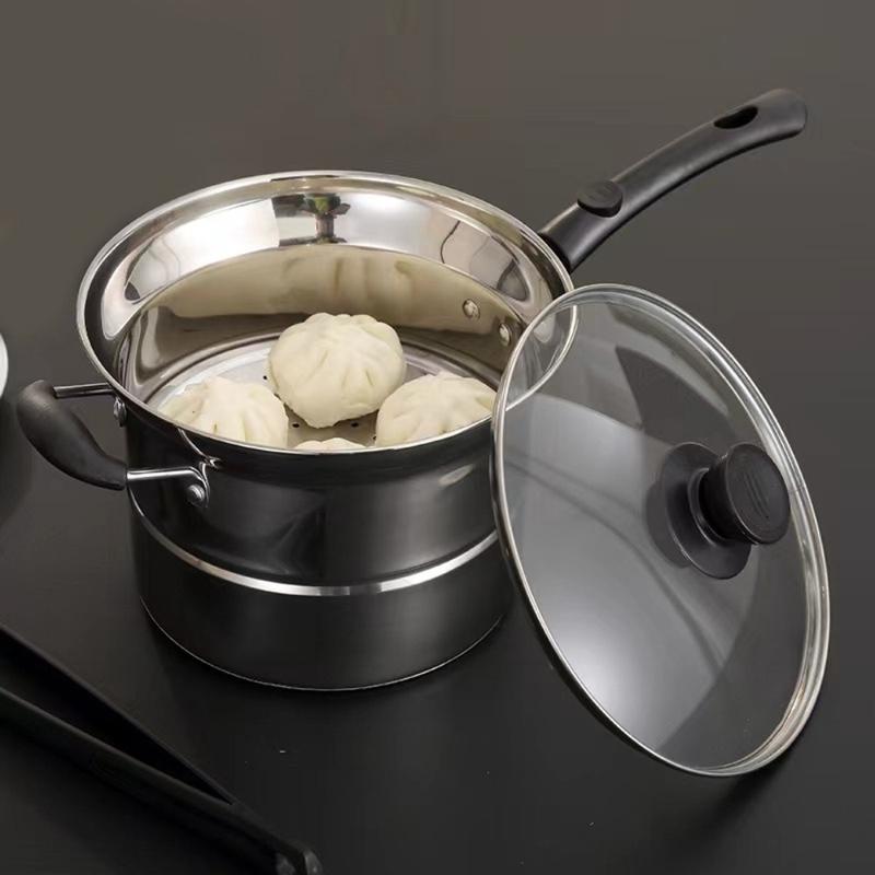 Product Introduction of toinof Multifunctional Stainless Steel Deep Fryer Pot with Strainer with Steaming Tray Saucepan Soup Pot Foldable with Pasta Colander Tempura Pot French Fries 20