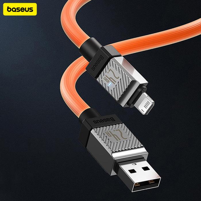 Gambar Baseus CoolPlay Series Fast Charging Cable USB to iP 2.4A 2M - Black dari Baseus Flagship Kota Administrasi Jakarta Utara Tokopedia