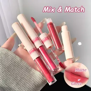 [SK] Lip Cream 2 IN 1 Matte & Gloss Finish Coast Baby Double Mood Long-Lasting
