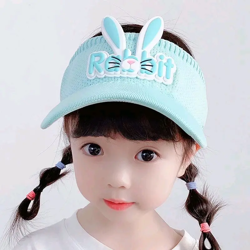 Golf Rajut Anak Motif Rabbit Baseball Cap Sport Senam Zumba Jogging Topi Pantai Anak Korea Fashion Visor Hat Anak Murah