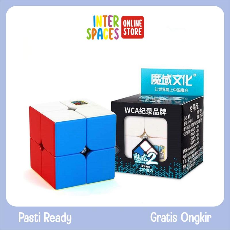 Rubik 2x2 MoYu Meilong Speedcube Stickerless MF2S Mainan Edukasi Anak Games 0