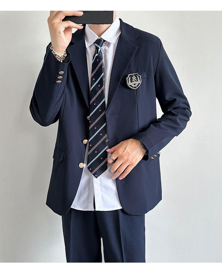 Product Introduction of Trendy Japanese Schoolboy Blazer Set - Stylish DK Uniform Suit for Men, Vintage Campus Style Jacket & Pants (1855+ Reviews) 28
