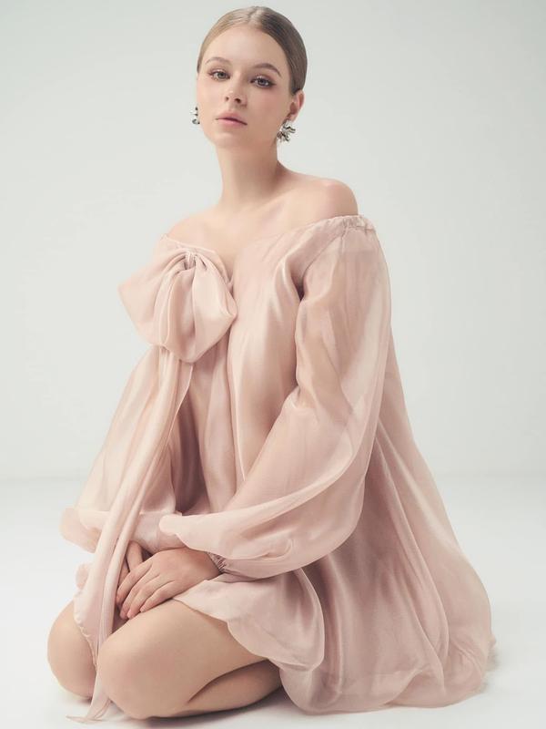 ALI DRESS (Váy Ali trễ vai voan mềm cao cấp) 2