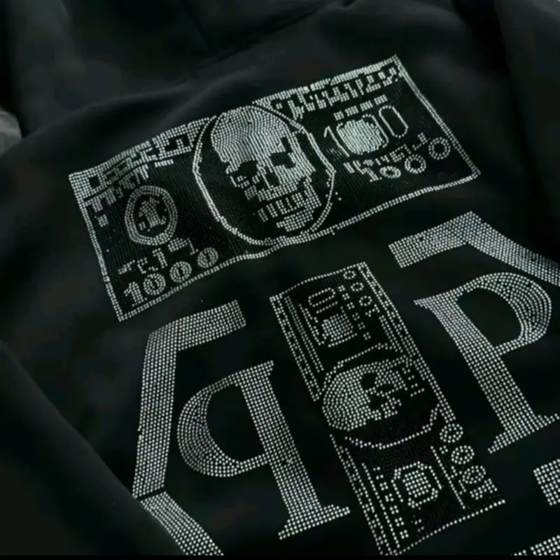 Áo Khoác Hoodie Philip  Lưng Đính Đá Chắc Chắn Chất Nỉ Phong Cách Boy Phố - Áo Khoác Hoddie Zip Mẫu Hottrend 2