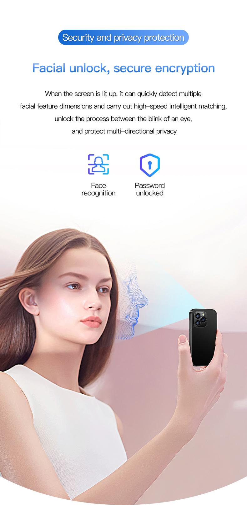 Product Introduction of Soyes xs17 3.0 "mini smart phone android9.0 Face ID 2GB RAM 16GB ROM dual SIM standby GPS 1950mAh 3g small phone mobile smartphone cellphone 27