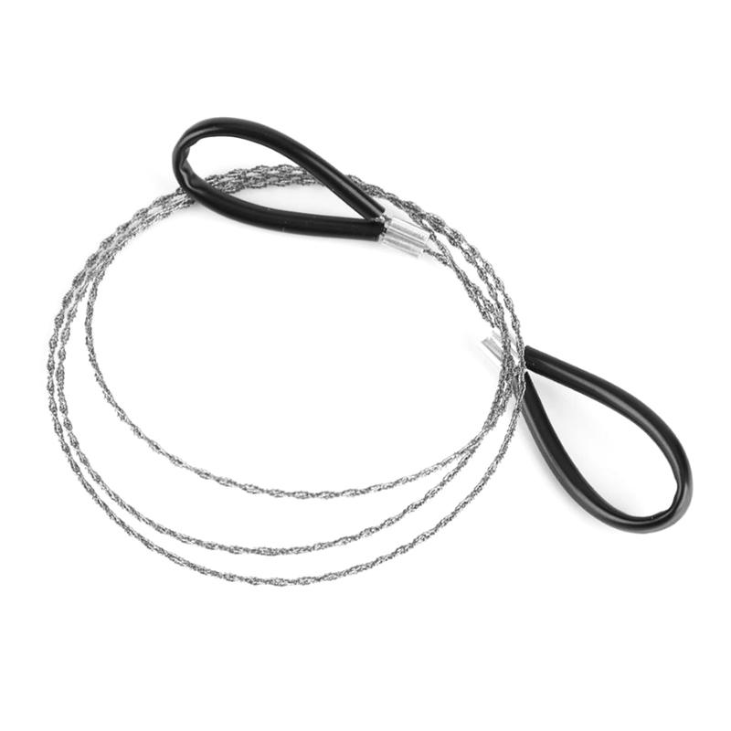 Cưa dây khẩn cấp, Dụng cụ cưa xích bằng tay kim loại, 74cm, Thích hợp để cắm trại, câu cá, leo núi 4