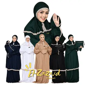 FREE BABYGOLD  El-Zaze Mukenah Dewasa Terbaru Putusan Berlengan SALWA Matt.Rayon Premium