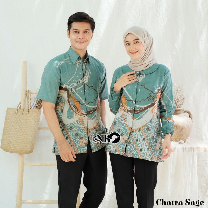 Blouse kantor modern Batik Wanita Lengan Panjang Batik Couple seragam chatra CPN 0