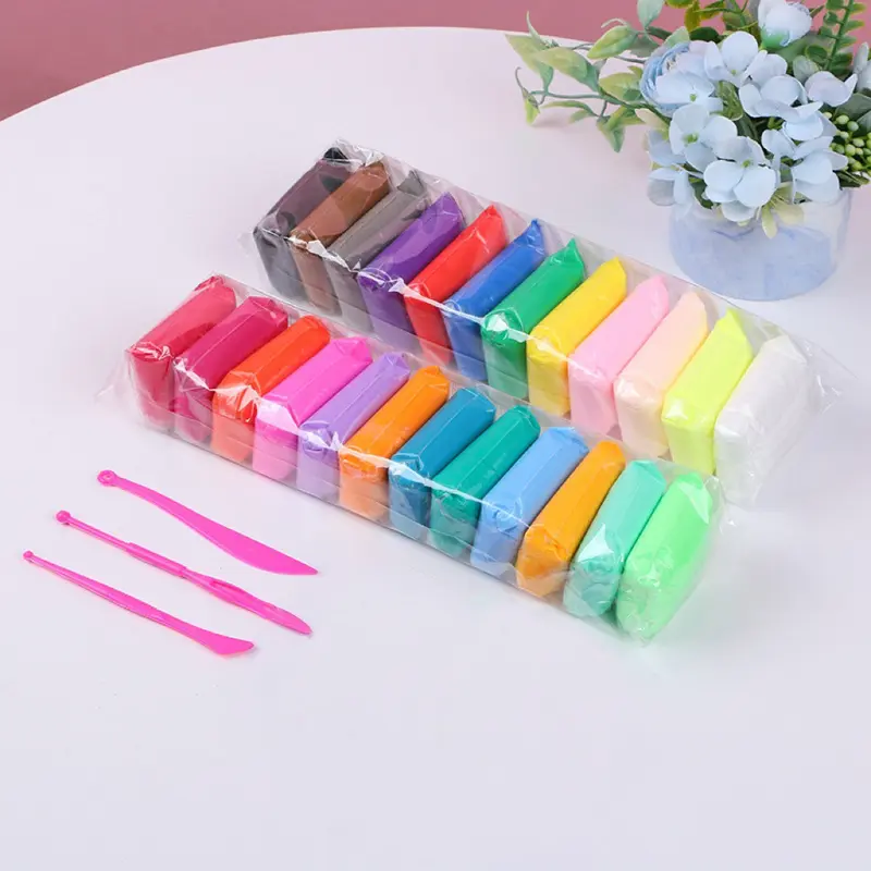 Clay Mainan Anak isi 24pcs / 36pcsMainan Edukasi Lilin anak / Polymer Clay 12 pcs / Mainan Anak clay isi 24/36Warna 2