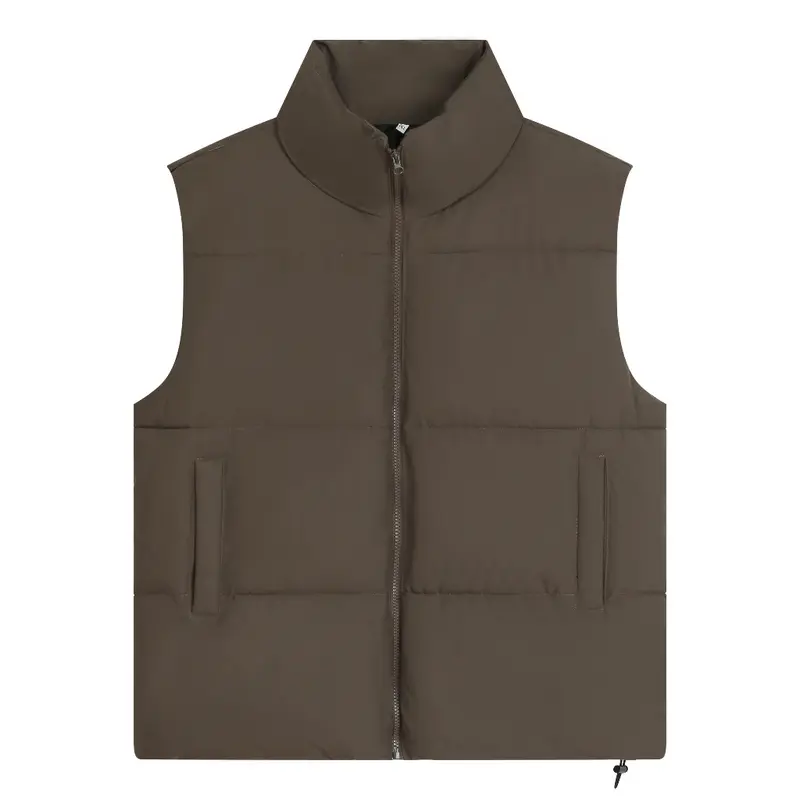 Áo phao gile nam nữ có túi sườn form boxy ZUTEE, Áo khoác phao cổ cao Menswear 6