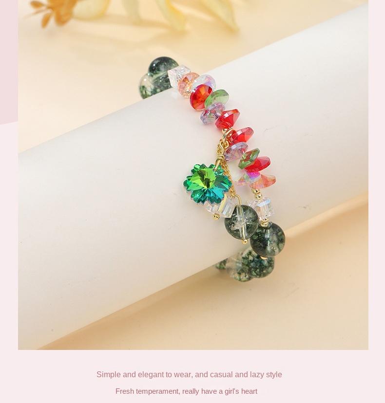 Product Introduction of Mới, xanh lá vòng tay pha lê ma. 3