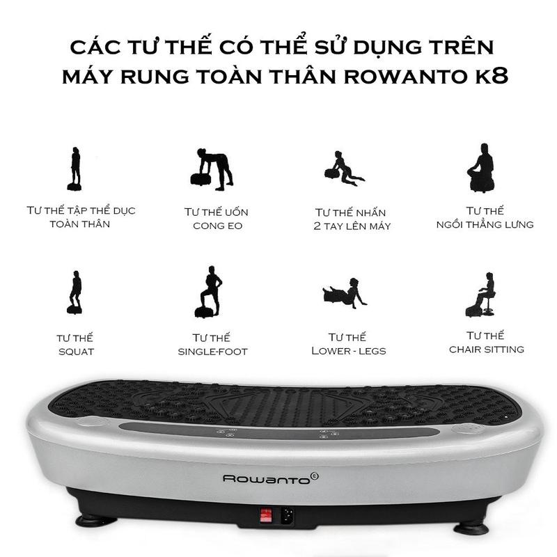Máy Rung Tập Thể Dục Rowanto Body slimmer K8 PRO Chính Hãng 100% - Máy Tập Thể Dục Ngay Tại Nhà - Hỗ Trợ Massage Toàn Thân Hiệu Quả - Bảo Hành 12 Tháng 7