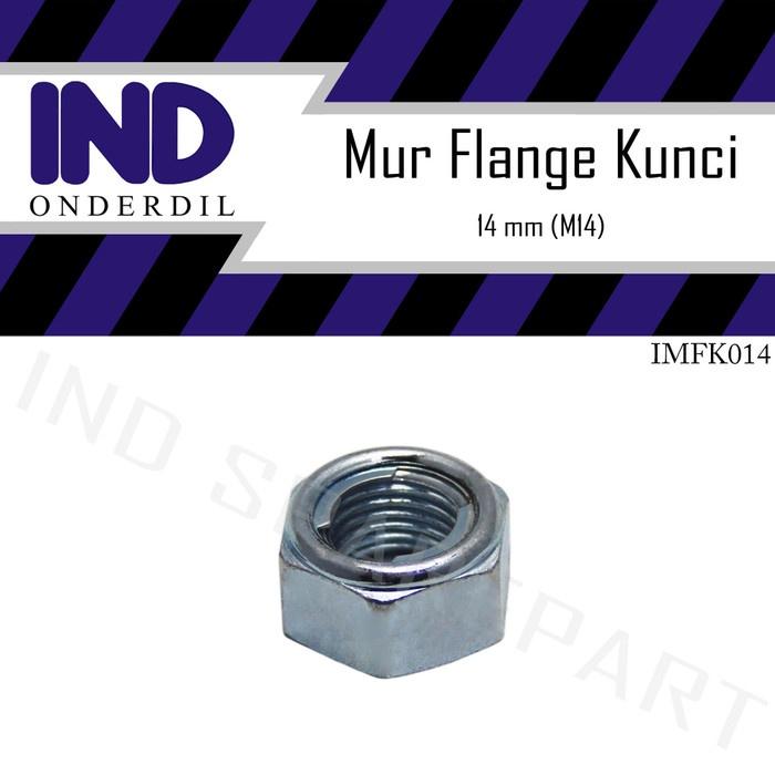 Gambar IND Onderdil Mur Flange-Nut Kunci 14 mm M14-M 14 Kunci 22 mm - Sesuai dengan gambar, Standar dari IND Onderdil Kota Bandung Tokopedia