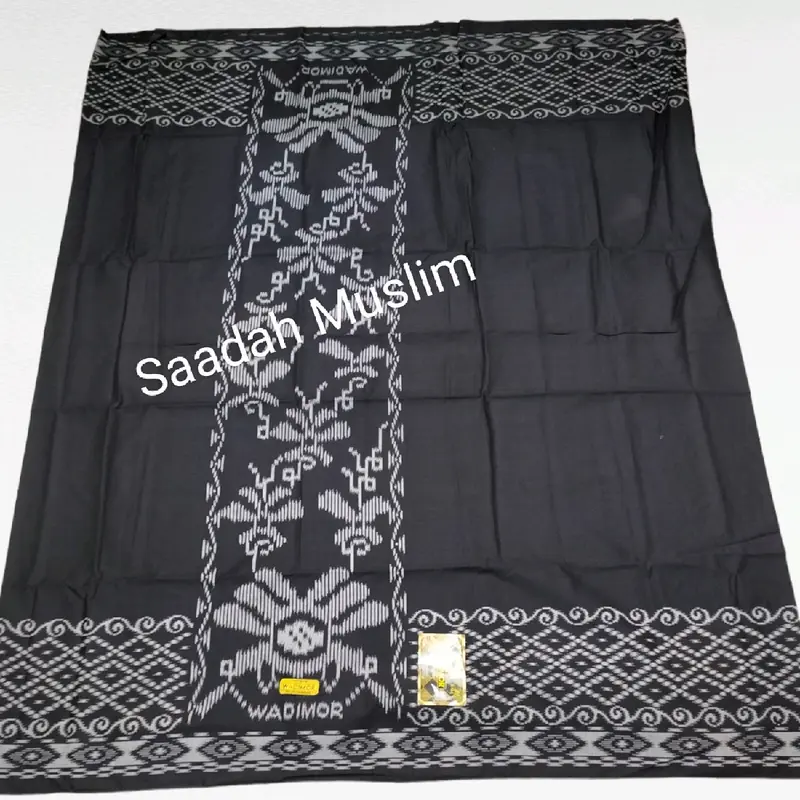 Sarung Wadimor Bali55 Husus Hitam Tumpal Kembang Sarung Standar Dewasa Bahan Katun Halus Harga Grosir 1