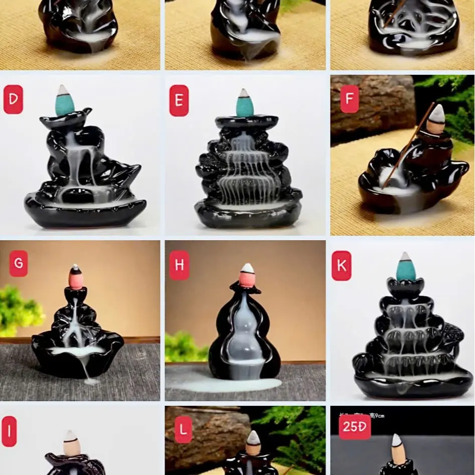 {Tặng ngay 3 Nụ Nhang}Thác Khói Đốt Nụ Trầm Hương Khói Ngược Mini