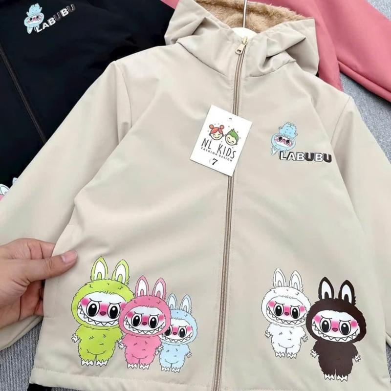 Áo Khoác LABUBU Lót Lông Cho Bé Dễ Thương 5