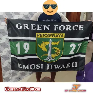 BENDERA KU - BENDERA PERSEBAYA SURABAYA FLAG BESAR TERMURAH bonek