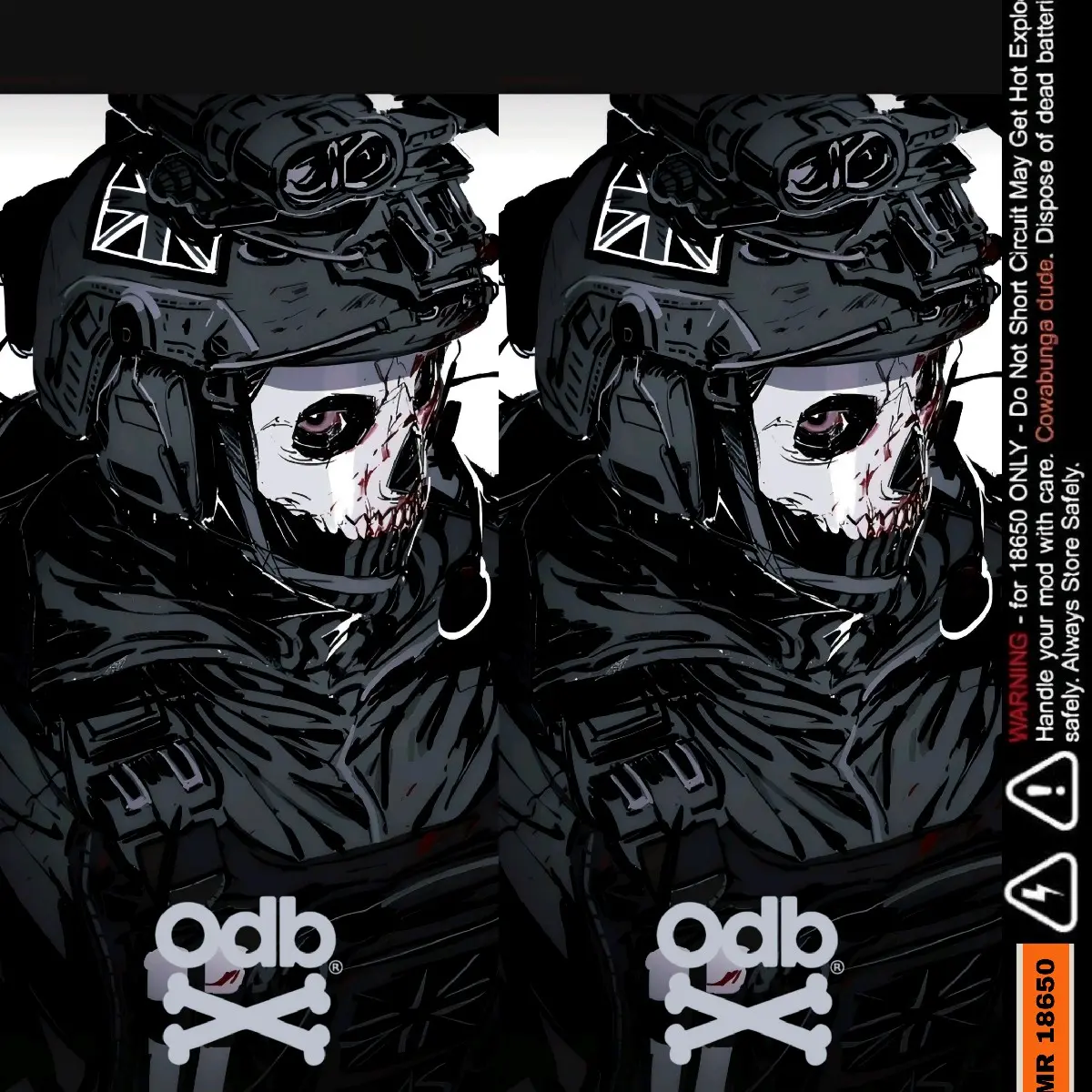 FAMSTORE - Stiker Skin Wrap Baterai 18650 O D B V6 Full Motif Untuk Melindungi Baterai Dan Memperindah Tampilan Baterai