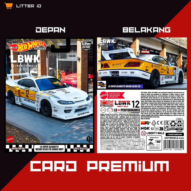Custom Card Hotwheels Premium LBWK Nissan Silvia S15 GD 1