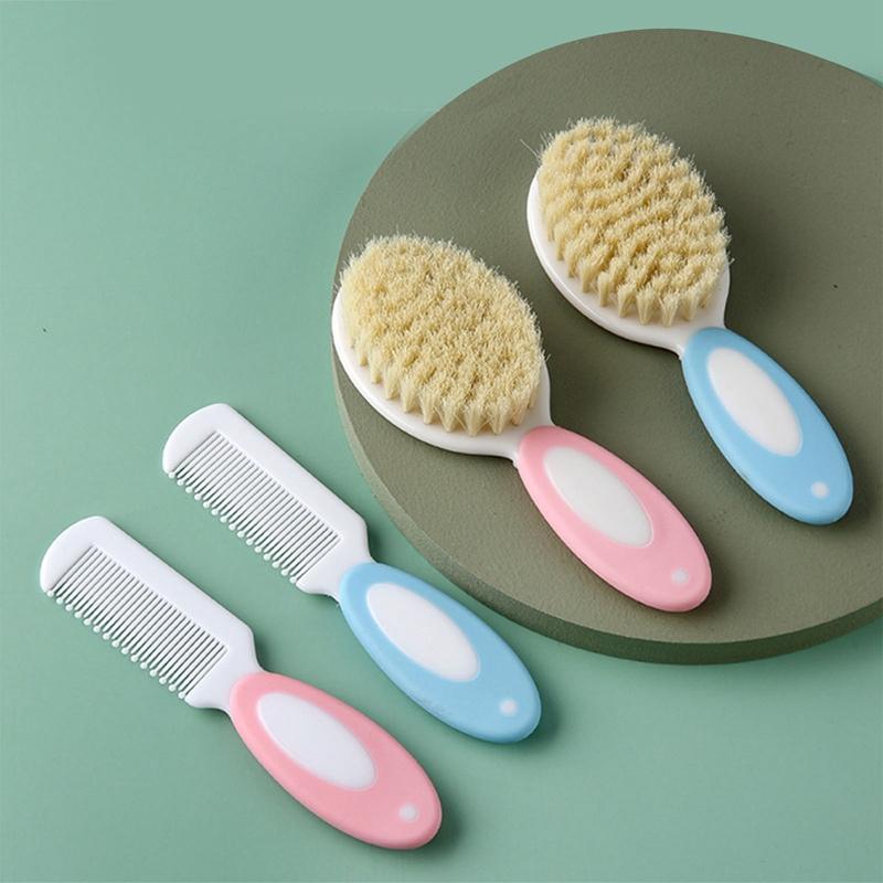 Product Introduction of Baby Hairbrush Comb Newborn Infant Toddlers Soft Hair Brush Head Massager Set Baby Kids Hair Care 2