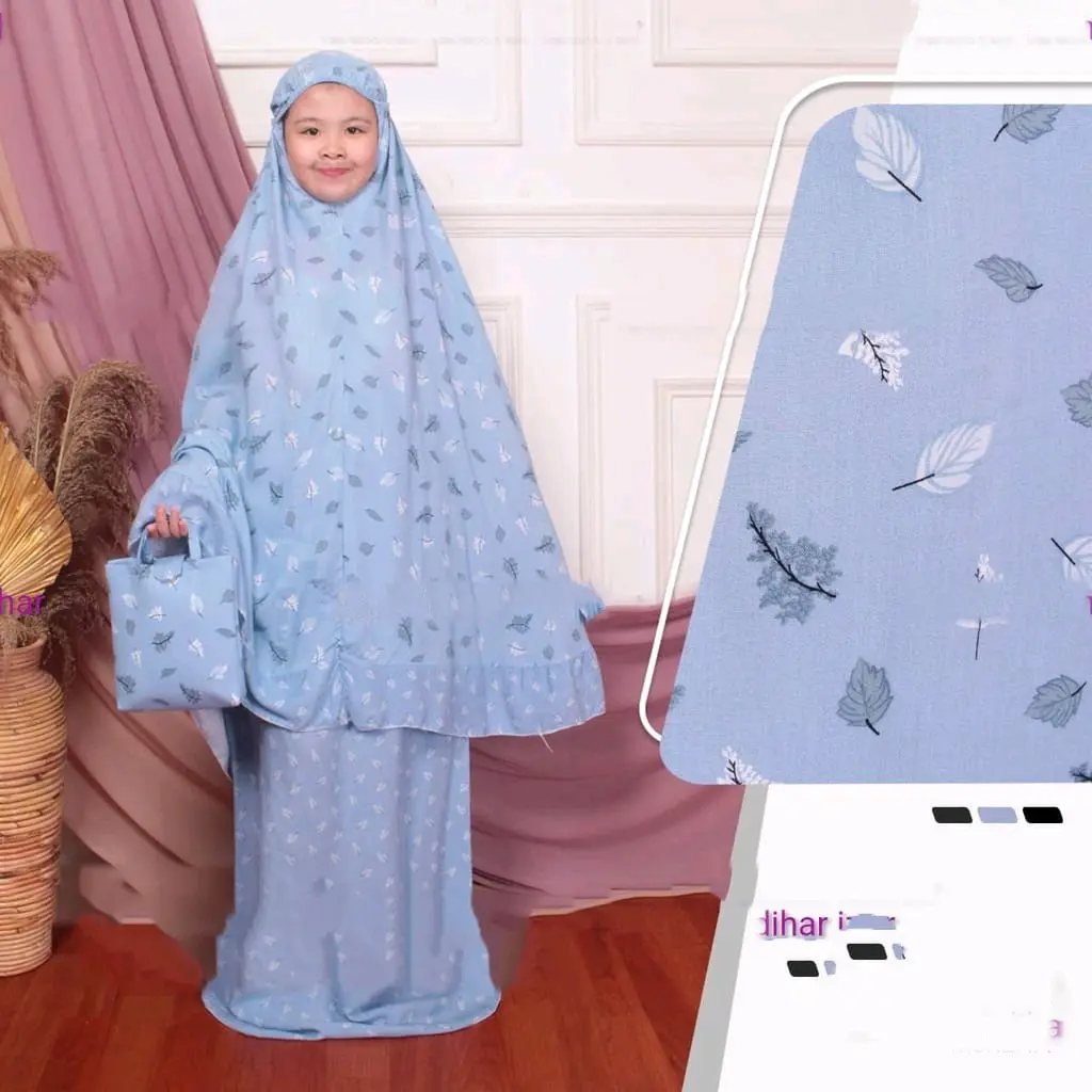 (Beli Lokal) Mukena Anak TANGGUNG JASMINE (USIA 4-13TAHUN) rayon bali Free Tas Cantik daily sesuai gambar