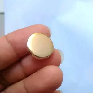 COD Isi 12 pcs Diameter 18 - 21 - 25 mm - Kancing Baju Emas silver - Bros Jamur Emas Polos Aksesoris