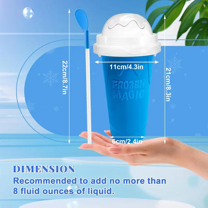 Smoothie Cup, 2 Counts/set Frozen Magic Squeeze Cup, Portable Smoothie Squeeze Cup for Juice, Milk & Ice Cream Making, Kitchen 5