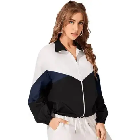 JAKET TRACK/JAKET OUTDOR WANITA/WINDBRAKER WANITA Fashion XL Hitam Karet Fleece
