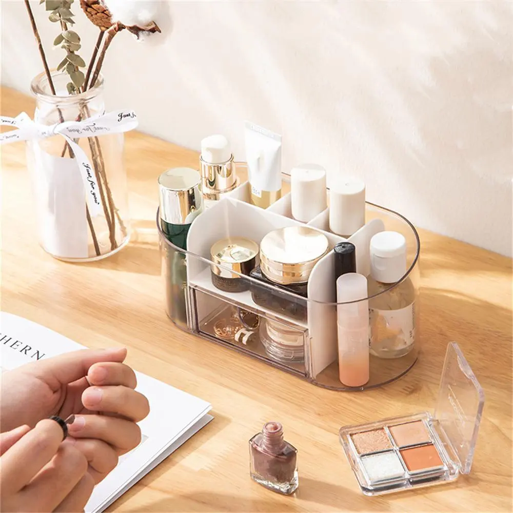 Cosmetic Storage Box, 1 Count Desktop Makeup Organizer, Makeup Organizer Box, Cosmetic Organizer, Home Organizer for Bedroom Bathroom
