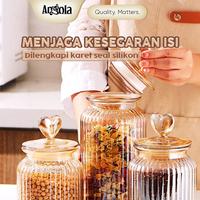 Gambar {EXTRA VOC 10%} TP Angola Toples Kaca L29-L31 Transparan Toples Kue Kering Camilan Lebaran Kedap udara - 650ml - L29 dari Angola Indonesia Kab. Tangerang 4 Tokopedia