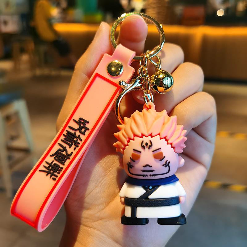 Dây Chuyền Chìa Khóa Silicon, Chủ Đề Jujutsu Kaisen, Mô Hình Satoru Gojo Và Geto Suguru, Móc Chìa Khóa, Móc Khóa Anime, Quà Tặng Cho Bạn Bè Women Nữ 9