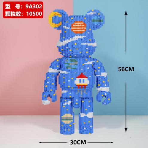 Đồ chơi mô hình lắp ráp thông minh  bearbrick và các nhân vật hoạt hình , siêu anh hùng 2