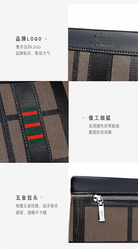 Product Introduction of 2023 New Men's Clutch Business Outing Authentic Leather Tactile Feel Lightweight and Large Capacity Envelope Clutch Male Wallets 19