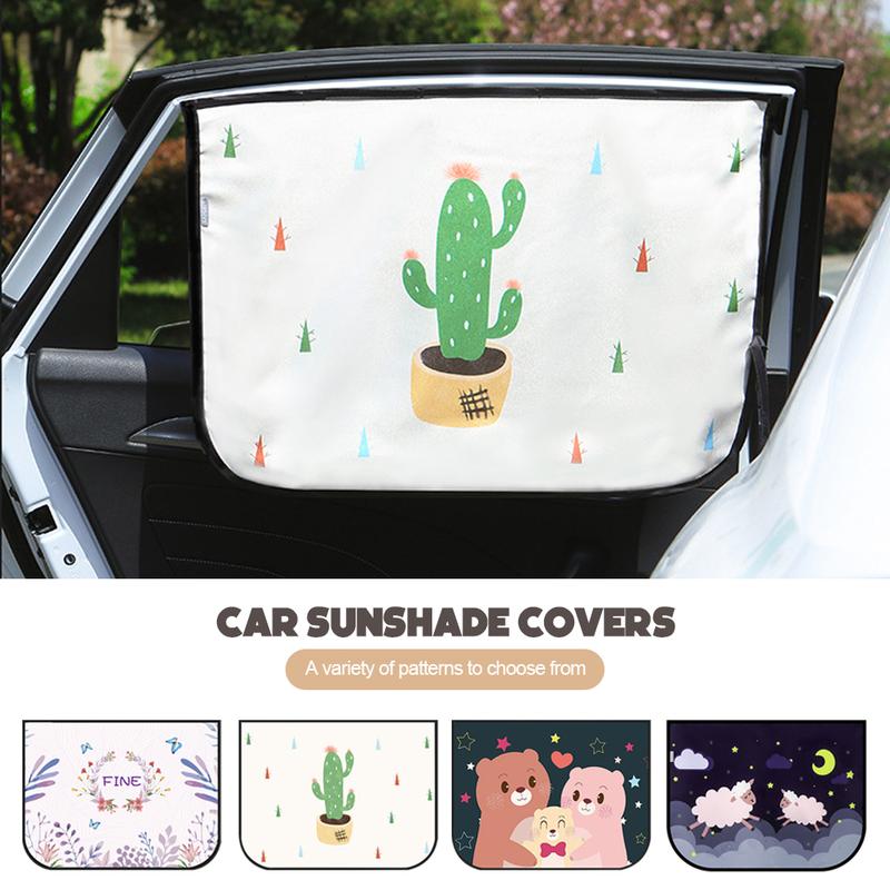 Product Introduction of Car Window Magnetic Curtain Sunshade Cover Cartoon Side Window Sunshade UV Protection For Kid Baby Children 23
