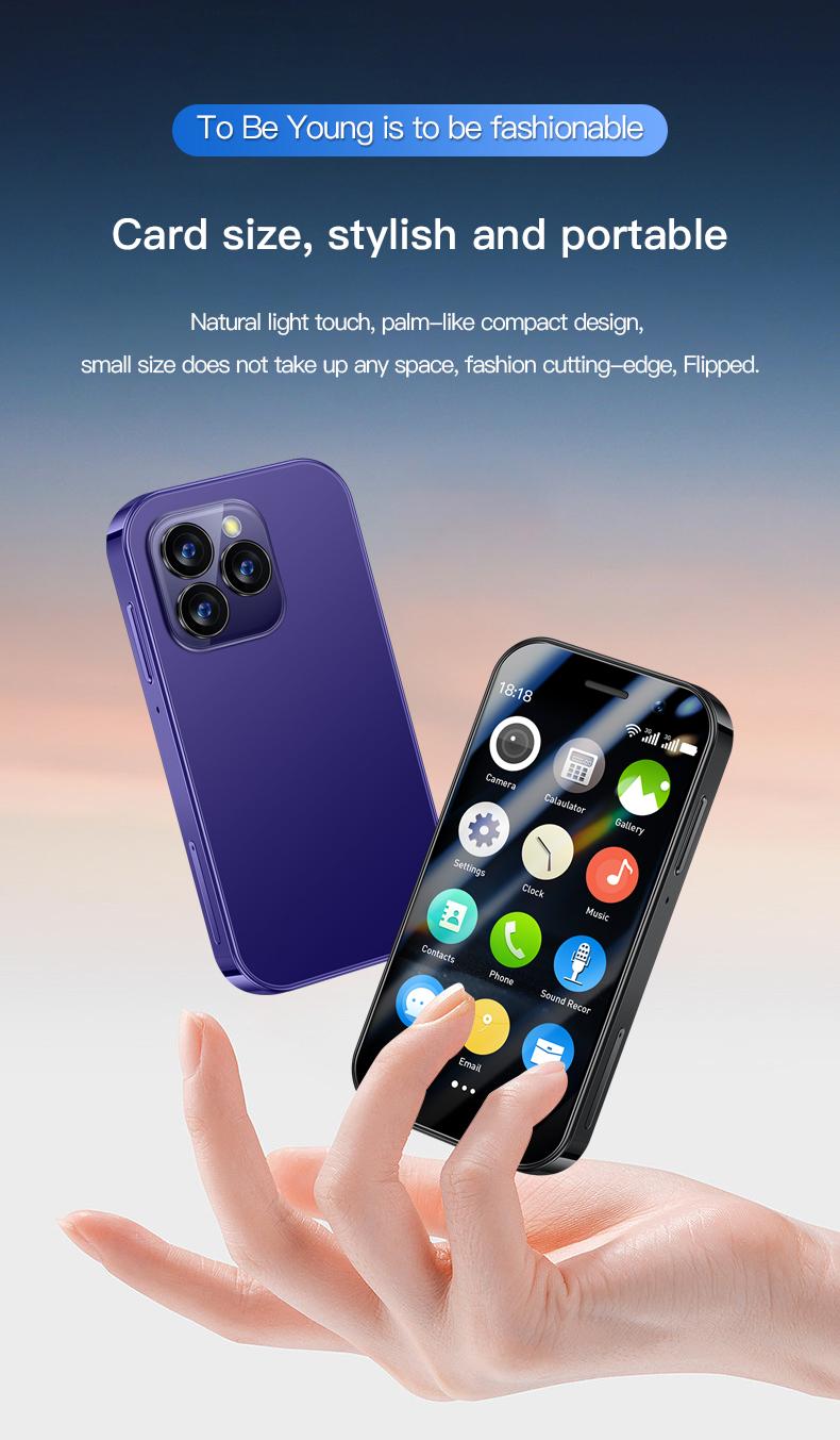 Product Introduction of Soyes xs17 3.0 "mini smart phone android9.0 Face ID 2GB RAM 16GB ROM dual SIM standby GPS 1950mAh 3g small phone mobile smartphone cellphone 16