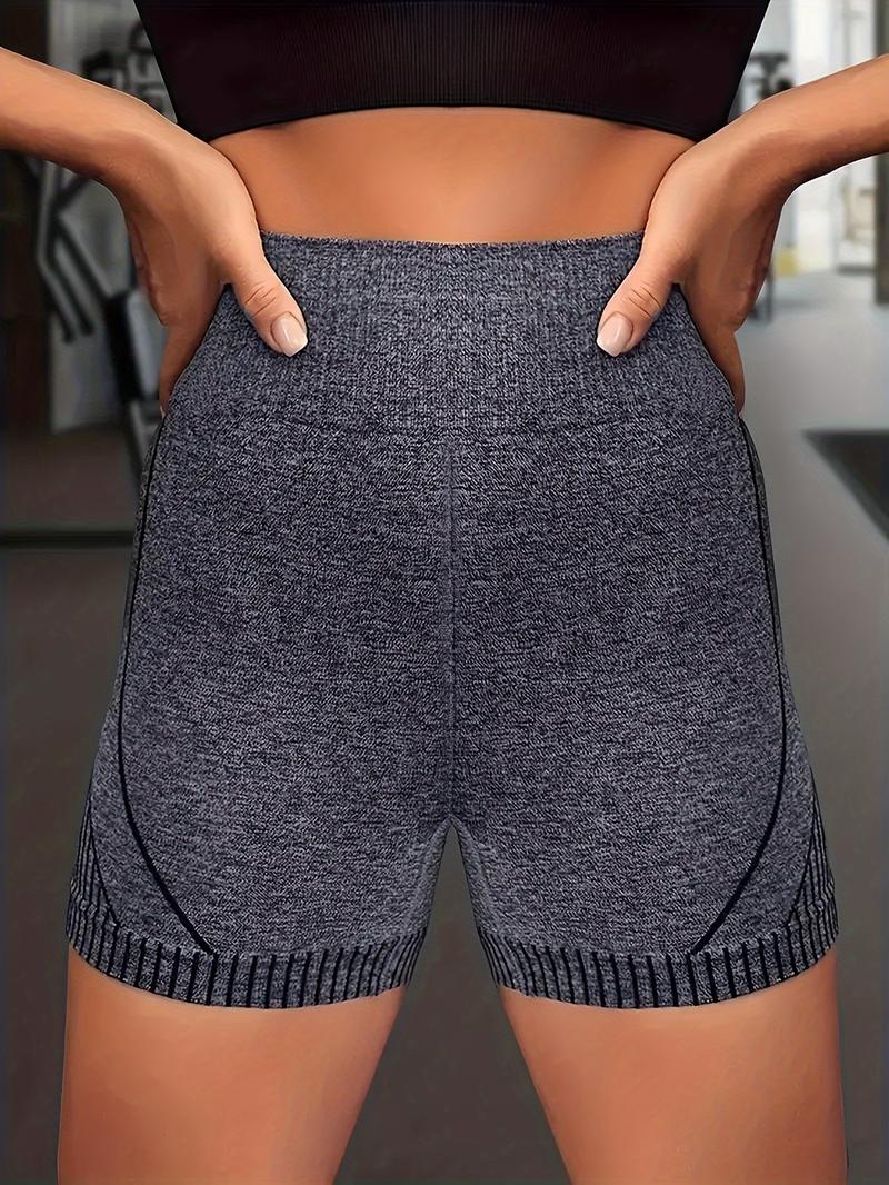 Product Introduction of Women's High Waist Seamless Yoga Shorts, Breathable Tummy Control Butt Lifting Elastic Fitness Sports Shorts, Women's Activewear baby  doll  lingerie 5