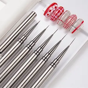 Nail Brush Liner Ecer Brown Metallic Satuan Kuas Liner Gambar Painting Nail Gel Nail Art