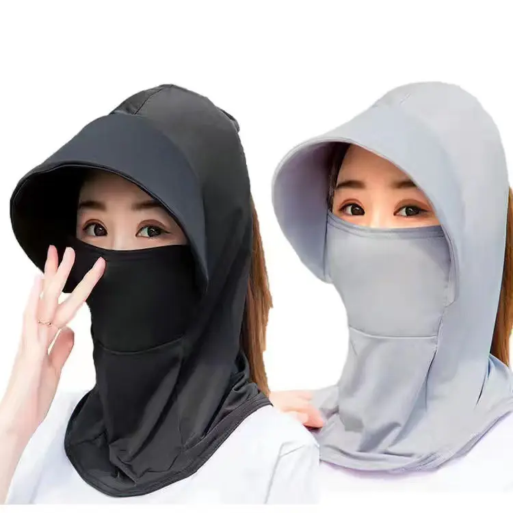 Mũ Chống Nắng, Chất Liệu Lụa Lạnh Gấp Gọn Được, Bảo Vệ Cổ, Vành Lớn, Nhẹ, Thoáng Khí, Chống Gió Và Chống Bụi, Dành Cho Nữ Phụ Kiện Nón