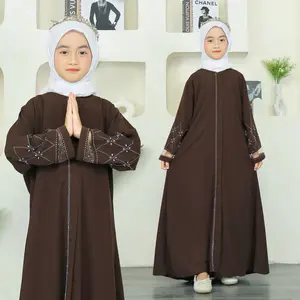 terlaris Naureen Abaya Anak Perempuan 1-13 tahun ( NEW SIZE ) Abaya Couple ibu & Anak