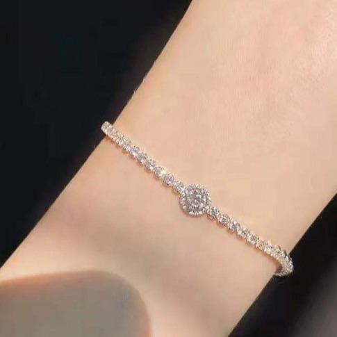 SL18-014- LẮC TAY MẶT TRÒN ĐÍNH ĐÁ CAO CẤP