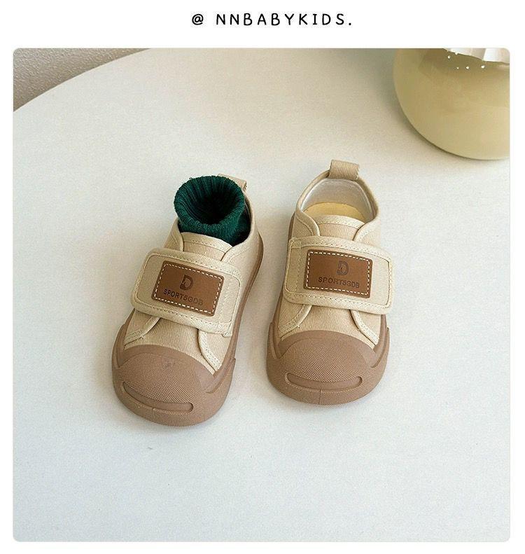 Product Introduction of 2025 [2057 People Collected] Korean Style Children's Canvas Shoes Spring and Autumn New Boys' Low-top Sneakers Girls' Open-toe Cloth Shoes Velcro Indoor Shoes 11