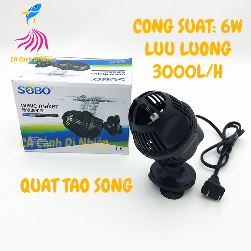 Quạt máy thổi luồng, tạo sóng 1 đầu cho hồ cá SOBO WP-100M 6W wp100m di nhiên