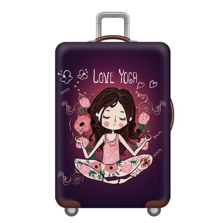 Trùm vali inch 3d thun 4 chiều co giãn hình cô bé yoga SIZE 20 -24 -28 H1991 Nhung Phụ Kiện 0