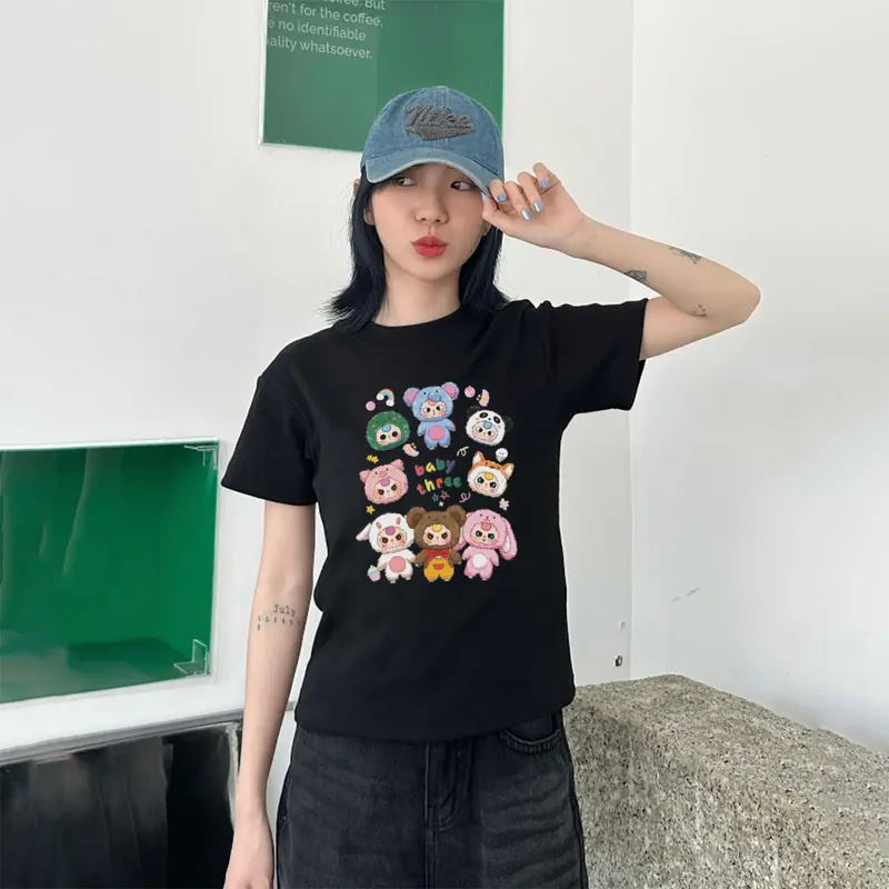 Áo Thun Baby Tee Tay Ngắn PINKSTORE29 Cổ Tròn In Hình Icon Baby Three A52012 3