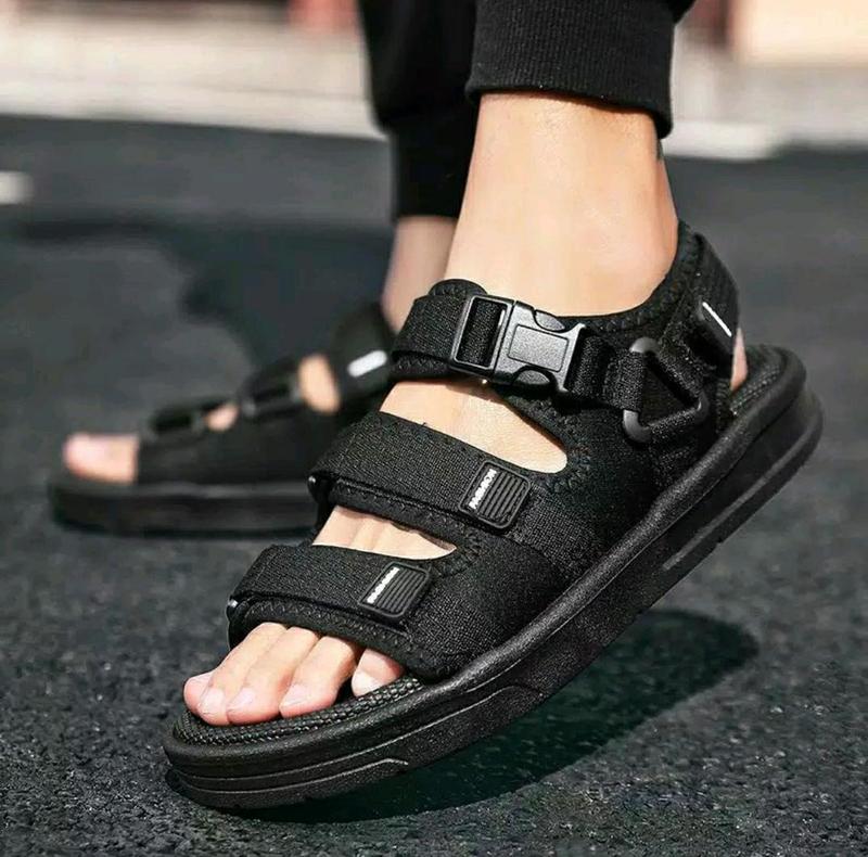 Product Introduction of ZEVAA-Sandal Gunung Pria Strap Velcro Ban 3 Hitam Putih Sandal 2