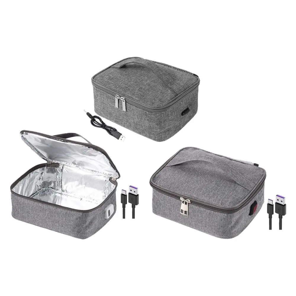 Portable Oven USB Convenient Food Lunch Heating Bag Oxford Cloth Food Warmer Heated Lunch Box for Work Office Car Home Picnic