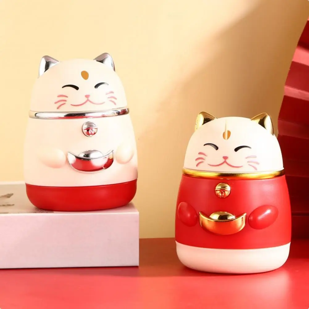 Hộp Đựng Tăm, Hình Mèo May Mắn, Loại Pree, Tự Động Bật Lên, Thích Hợp Cho Gia Đình, Phòng Khách Và Phòng Ăn, Hộp Đựng Tăm, Có Ngăn Đựng