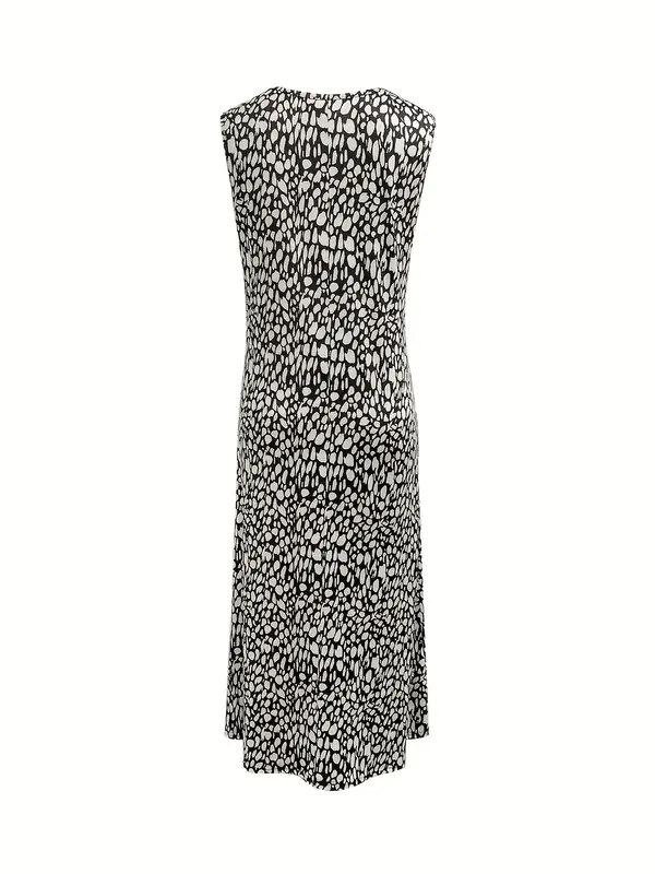 Women's All Over  Print   Dress without Belt, Casual Sleeveless Dress for Beach Holiday Vacation, Ladies Clothes for All Seasons 2